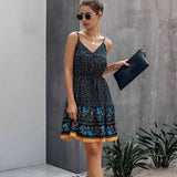 Lossky Summer Women Dress Buttons Cotton Mini Sundress Fashion Sexy Short Backless Slip Elastic Waist 2020 Sleeveless Dresses - ENSEIGNE DENIS