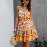 Lossky Summer Women Dress Buttons Cotton Mini Sundress Fashion Sexy Short Backless Slip Elastic Waist 2020 Sleeveless Dresses - ENSEIGNE DENIS
