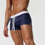 ALSOTO Summer Swimwear Men Breathable Men's Swimsuits Trunks Boxer Briefs Sunga SwimSuits Maillot De Bain Beach Shorts 2020 New - ENSEIGNE DENIS