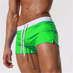 ALSOTO Summer Swimwear Men Breathable Men's Swimsuits Trunks Boxer Briefs Sunga SwimSuits Maillot De Bain Beach Shorts 2020 New - ENSEIGNE DENIS
