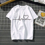 Women's t-shirt Harajuku love t shirt women feminina ladies Than heart ulzzang graphic t shirts women 2019 summer femme clothes - ENSEIGNE DENIS