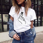 Women's t-shirt Harajuku love t shirt women feminina ladies Than heart ulzzang graphic t shirts women 2019 summer femme clothes - ENSEIGNE DENIS