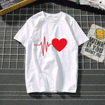 Women's t-shirt Harajuku love t shirt women feminina ladies Than heart ulzzang graphic t shirts women 2019 summer femme clothes - ENSEIGNE DENIS