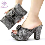 Latest Design African Wedding Italian Shoe and Bag Sets Decorated with Appliques Nigerian Women Wedding Shoes High Quality Pumps - ENSEIGNE DENIS