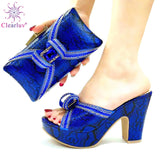 Latest Design African Wedding Italian Shoe and Bag Sets Decorated with Appliques Nigerian Women Wedding Shoes High Quality Pumps - ENSEIGNE DENIS