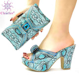 Latest Design African Wedding Italian Shoe and Bag Sets Decorated with Appliques Nigerian Women Wedding Shoes High Quality Pumps - ENSEIGNE DENIS