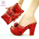 Latest Design African Wedding Italian Shoe and Bag Sets Decorated with Appliques Nigerian Women Wedding Shoes High Quality Pumps - ENSEIGNE DENIS