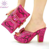 Latest Design African Wedding Italian Shoe and Bag Sets Decorated with Appliques Nigerian Women Wedding Shoes High Quality Pumps - ENSEIGNE DENIS