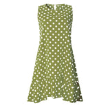 Lossky Women Summer Dress Polka Dot Chiffon Sleeveless Beach Mini Casual Yellow Sundress 2020 Fashion Plus Size Dress For Women - ENSEIGNE DENIS