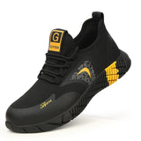 Breathable Men's Safety Shoes Boots With Steel Toe Cap Casual Men's Boots Work Indestructible Shoes Puncture-Proof Work Sneakers - ENSEIGNE DENIS