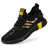 Breathable Men's Safety Shoes Boots With Steel Toe Cap Casual Men's Boots Work Indestructible Shoes Puncture-Proof Work Sneakers - ENSEIGNE DENIS