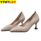 Red Black Pointed Toe Fetish Luxury Designer Woman Extreme Mules Super High Heels Women Sexy Shoes Ladies Pumps Flying weaving - ENSEIGNE DENIS