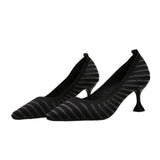 Red Black Pointed Toe Fetish Luxury Designer Woman Extreme Mules Super High Heels Women Sexy Shoes Ladies Pumps Flying weaving - ENSEIGNE DENIS