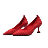 Red Black Pointed Toe Fetish Luxury Designer Woman Extreme Mules Super High Heels Women Sexy Shoes Ladies Pumps Flying weaving - ENSEIGNE DENIS