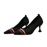 Red Black Pointed Toe Fetish Luxury Designer Woman Extreme Mules Super High Heels Women Sexy Shoes Ladies Pumps Flying weaving - ENSEIGNE DENIS