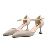 Red Black Pointed Toe Fetish Luxury Designer Woman Extreme Mules Super High Heels Women Sexy Shoes Ladies Pumps Flying weaving - ENSEIGNE DENIS