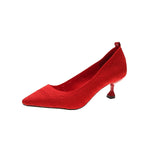 Red Black Pointed Toe Fetish Luxury Designer Woman Extreme Mules Super High Heels Women Sexy Shoes Ladies Pumps Flying weaving - ENSEIGNE DENIS