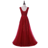 FADISTEE Vestido De Festa Sweet pink Lace V-neck Long Evening Dress Bride Party Sexy Backless beads pearls Prom Dresses lace-up - ENSEIGNE DENIS