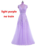 FADISTEE Vestido De Festa Sweet pink Lace V-neck Long Evening Dress Bride Party Sexy Backless beads pearls Prom Dresses lace-up - ENSEIGNE DENIS
