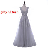 FADISTEE Vestido De Festa Sweet pink Lace V-neck Long Evening Dress Bride Party Sexy Backless beads pearls Prom Dresses lace-up - ENSEIGNE DENIS
