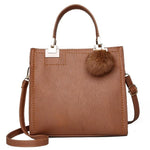 2020 Women PU Leather Handbag Femmes Messenger Bags With Ball Toy Bolsa Shoulder Bags sac a main Party Handbags сумка женская - ENSEIGNE DENIS