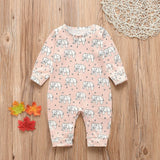 New Newborn Baby Clothes Boys Girls Romper Floral Dinosaur Car Printed Long Sleeve Cotton Romper Kids Jumpsuit Playsuit Outfits - ENSEIGNE DENIS