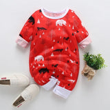 New Newborn Baby Clothes Boys Girls Romper Floral Dinosaur Car Printed Long Sleeve Cotton Romper Kids Jumpsuit Playsuit Outfits - ENSEIGNE DENIS