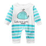 New Newborn Baby Clothes Boys Girls Romper Floral Dinosaur Car Printed Long Sleeve Cotton Romper Kids Jumpsuit Playsuit Outfits - ENSEIGNE DENIS