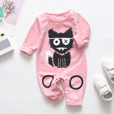 New Newborn Baby Clothes Boys Girls Romper Floral Dinosaur Car Printed Long Sleeve Cotton Romper Kids Jumpsuit Playsuit Outfits - ENSEIGNE DENIS