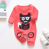 New Newborn Baby Clothes Boys Girls Romper Floral Dinosaur Car Printed Long Sleeve Cotton Romper Kids Jumpsuit Playsuit Outfits - ENSEIGNE DENIS