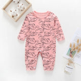 New Newborn Baby Clothes Boys Girls Romper Floral Dinosaur Car Printed Long Sleeve Cotton Romper Kids Jumpsuit Playsuit Outfits - ENSEIGNE DENIS