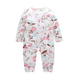 New Newborn Baby Clothes Boys Girls Romper Floral Dinosaur Car Printed Long Sleeve Cotton Romper Kids Jumpsuit Playsuit Outfits - ENSEIGNE DENIS