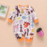 New Newborn Baby Clothes Boys Girls Romper Floral Dinosaur Car Printed Long Sleeve Cotton Romper Kids Jumpsuit Playsuit Outfits - ENSEIGNE DENIS
