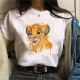 The Lion King FunnyT-shirt Hakuna Matata Harajuku Women's T Shirts Cartoon Cute Ullzang T-shirts Streetwear Top T-Shirts Femme - ENSEIGNE DENIS