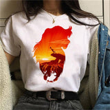 The Lion King FunnyT-shirt Hakuna Matata Harajuku Women's T Shirts Cartoon Cute Ullzang T-shirts Streetwear Top T-Shirts Femme - ENSEIGNE DENIS