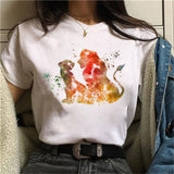 The Lion King FunnyT-shirt Hakuna Matata Harajuku Women's T Shirts Cartoon Cute Ullzang T-shirts Streetwear Top T-Shirts Femme - ENSEIGNE DENIS
