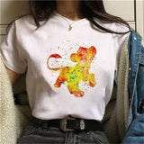 The Lion King FunnyT-shirt Hakuna Matata Harajuku Women's T Shirts Cartoon Cute Ullzang T-shirts Streetwear Top T-Shirts Femme - ENSEIGNE DENIS