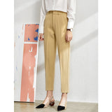 Amii Minimalism suit women 2020 spring new Solid blazer,vest,high waist pants for women 12060909 - ENSEIGNE DENIS
