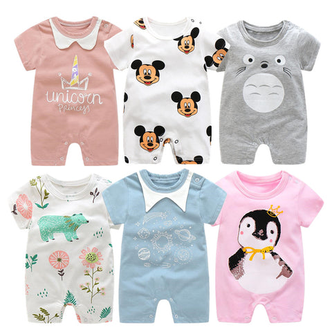 2020 cartoon anime short Newborn Baby Clothes pure cotton Summer Rompers Kids Baby Girl Jumpsuit Toddler Costume for boys romper - ENSEIGNE DENIS