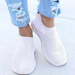 Women Flat Slip on White Shoes Woman Lightweight White Sneakers Summer Autumn Casual Chaussures Femme Basket Flats Shoes - ENSEIGNE DENIS