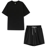 toppies summer tracksuits womens two peices set leisure outfits cotton oversized t-shirts high waist shorts candy color clothing - ENSEIGNE DENIS