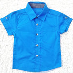 Baby boy clothes Summer 2020 New Boys ShortSleeve Classic Lapel Children Shirts Tops with Pocket Baby Boy Casual Shirt Kids - ENSEIGNE DENIS