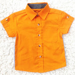 Baby boy clothes Summer 2020 New Boys ShortSleeve Classic Lapel Children Shirts Tops with Pocket Baby Boy Casual Shirt Kids - ENSEIGNE DENIS