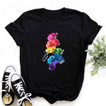 2020 Tees Women T Shirt Print Letter T-shirt Casual White Black Pink Short Sleeve Cotton Tops Summer Brand clothing - ENSEIGNE DENIS