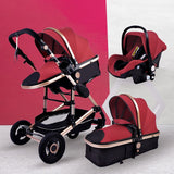 Luxurious Baby Stroller 3 in 1 Portable Travel Baby Carriage Folding Prams Aluminum Frame High Landscape Car for Newborn Baby - ENSEIGNE DENIS