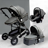Luxurious Baby Stroller 3 in 1 Portable Travel Baby Carriage Folding Prams Aluminum Frame High Landscape Car for Newborn Baby - ENSEIGNE DENIS