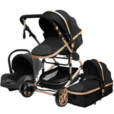 Luxurious Baby Stroller 3 in 1 Portable Travel Baby Carriage Folding Prams Aluminum Frame High Landscape Car for Newborn Baby - ENSEIGNE DENIS