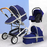 Luxurious Baby Stroller 3 in 1 Portable Travel Baby Carriage Folding Prams Aluminum Frame High Landscape Car for Newborn Baby - ENSEIGNE DENIS