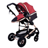 Luxurious Baby Stroller 3 in 1 Portable Travel Baby Carriage Folding Prams Aluminum Frame High Landscape Car for Newborn Baby - ENSEIGNE DENIS
