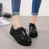 Creepers casual shoes woman plus size sneakers women shoes ladies platform shoes 2020 Lace-up Women Flats Female shoes loafers - ENSEIGNE DENIS